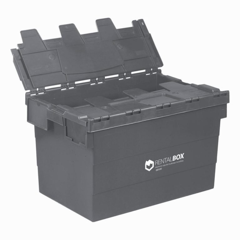 Cajas de plástico apilables para mudanzas